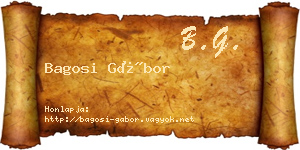 Bagosi Gábor névjegykártya