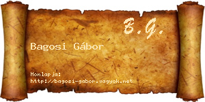 Bagosi Gábor névjegykártya