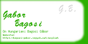 gabor bagosi business card