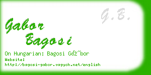 gabor bagosi business card